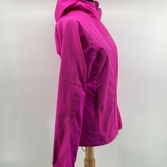 𝅺COLUMBIA omni shield advanced repellency hot pink wind breaker sz sm - Picture 3 of 11